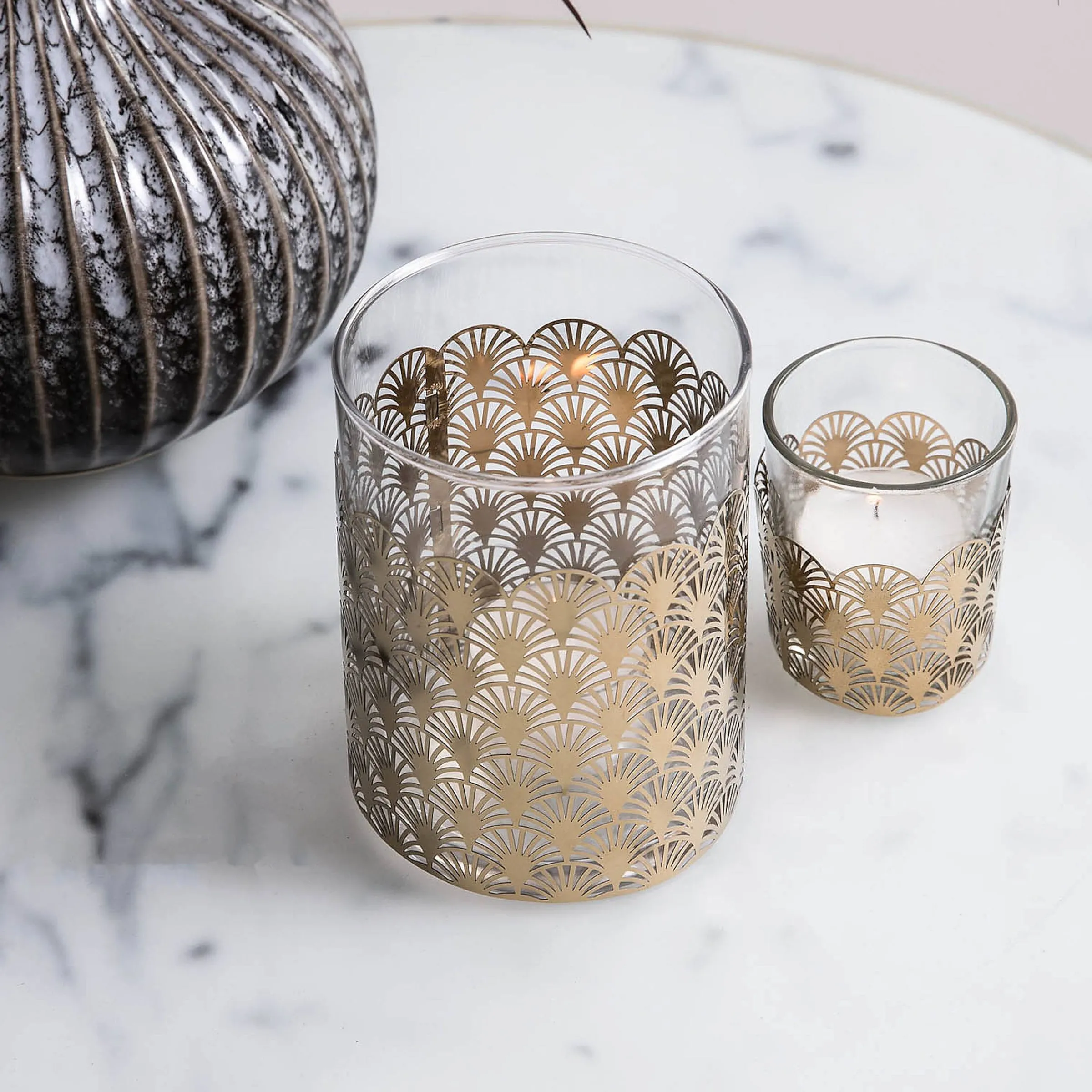 Depot Laternen & Kerzenhalter^Windlicht-Banderole Artdeco