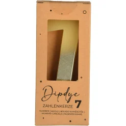 Depot Zahlenkerze Dip Dye 7> Kerzen